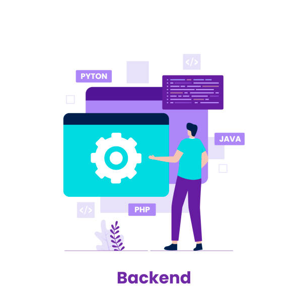 flat design backend of developer concept - 系統軟件 幅插畫檔、美工圖案、卡通及圖標